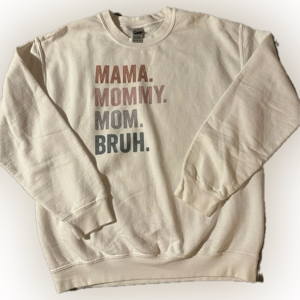 Gildan Heavy Blend mama.mommy.mom.bruh crewneck sweatshirt sz med
